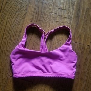 Lululemon magenta strappy sports bra